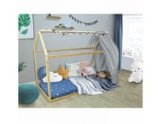 KONDELA Montessori postel VELENA, borovicové dřevo, přírodní
