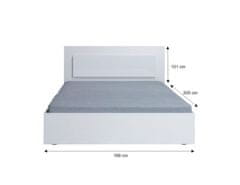 KONDELA Ložnicový komplet ASIENA (skříň 208+postel+2x noční stolek), bílá / vysoký bílý lesk HG