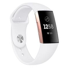 BStrap Silicone (Large) řemínek na Fitbit Charge 3 / 4, white