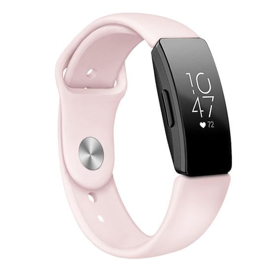 BStrap Silicone (Small) řemínek na Fitbit Inspire, sand pink