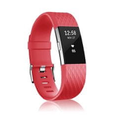 BStrap Silicone Diamond (Small) řemínek na Fitbit Charge 2, red