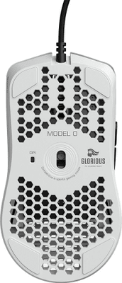 Glorious Model O- gamer egér, fehér (GOM-WHITE), tartósság, hosszú élettartam, 50 millió kattintás, Omron kapcsolók