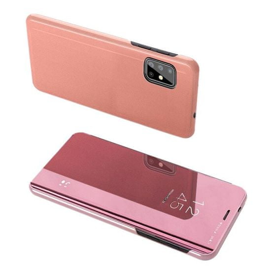 MG Clear View knižkové pouzdro na Samsung Galaxy S20 Plus, růžové
