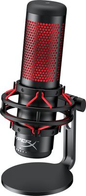 Herní mikrofon Kingston HyperX Quadcast, černý/červený (HX-MICQC-BK), on-line, chat, streaming