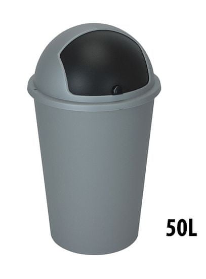 EXCELLENT Odpadkový koš 50 l šedá / černá
