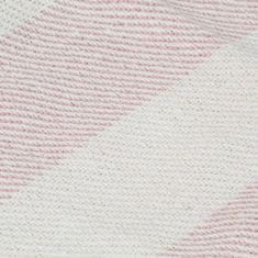 Greatstore Přehoz bavlna pruhovaný 220 x 250 cm stará růžová