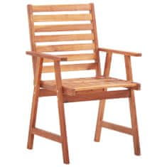 Vidaxl Zahradní jídelní židle 2 ks s poduškami masivní akáciové dřevo