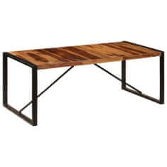 shumee Jídelní stůl 200 x 100 x 75 cm masivní sheeshamové dřevo