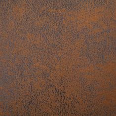 Vidaxl Lavice s úložným prostorem 116 cm hnědá umělá broušená kůže