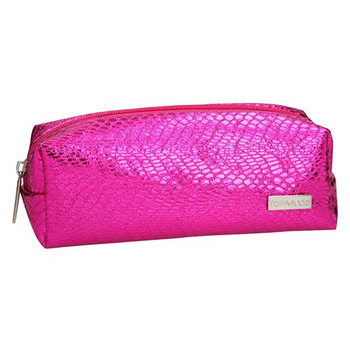 Top Model Kosmetická taška , Tmavě růžová, s hadím vzorem