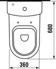 Jika Keramická WC mísa kombi JIKA MIO, oválný, 68*36, bílé - 8.2371.6.000.000.1