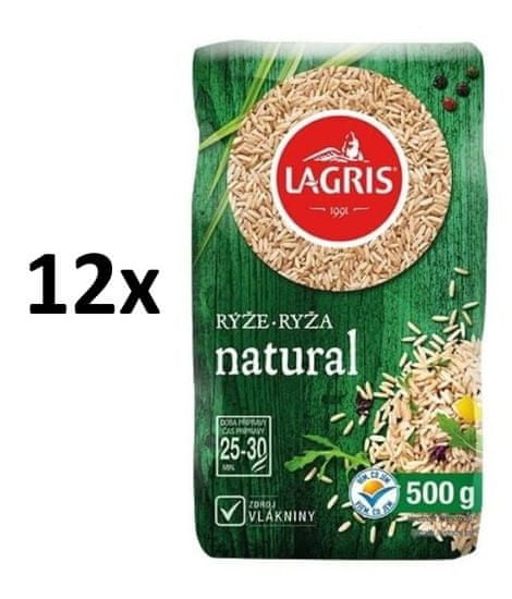 Lagris Rýže natural 12× 500g