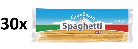 Gran Sasso Spaghetti semolinové 30× 400 g