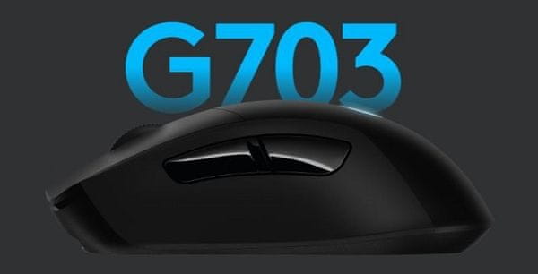 Herní myš Logitech G703 Lightspeed Hero, černá (910-005640) Lightspeed senzor HERO 16K