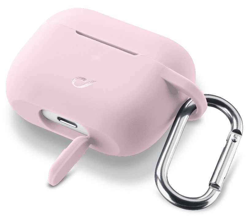 CellularLine Ochranný kryt s karabinou Bounce pro Apple AirPods Pro, růžový (BOUNCEAIRPODSPROP)