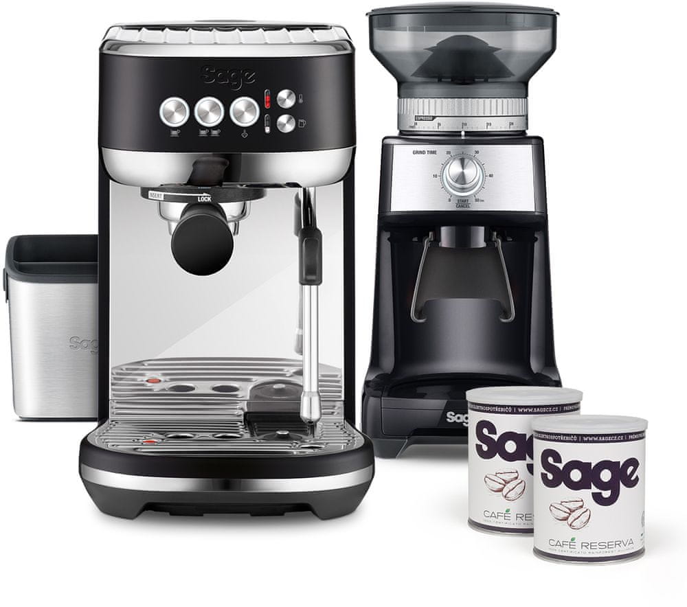 SAGE pákový kávovar SES500BTR + BCG600BTR