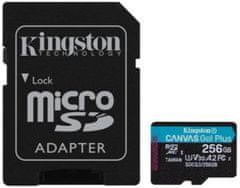 Kingston microSDXC 256GB Canvas Go Plus 170R A2 U3 V30 + adaptér (SDCG3/256GB)
