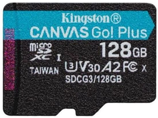 Kingston microSDXC 128GB Canvas Go Plus 170R A2 U3 V30 (SDCG3/128GBSP)