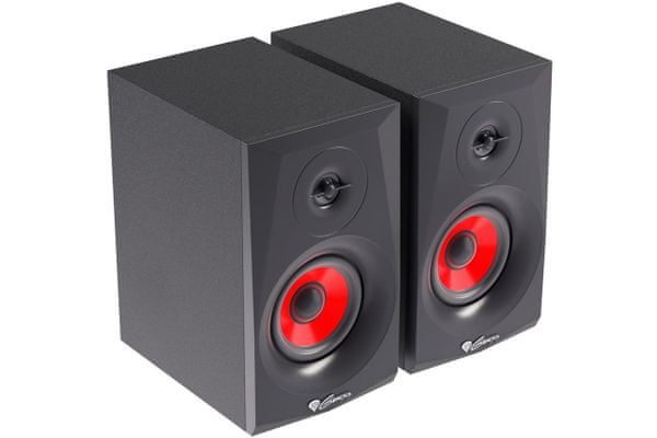 gamer hangszórók genesis helium 400bt ncs-1306 vezetékes és vezeték nélküli Bluetooth fa szerkezet 40 w piros membránok távirányító aux kábel fejhallgató kimenetén hálózati áramellátás aktív típus zenehallgatáshoz filmekhez és játékokhoz