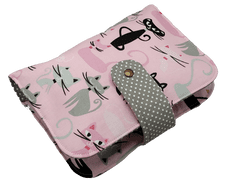 Šišipu Sada plenkovníku a obalu na očkovací průkaz Růžové kočky