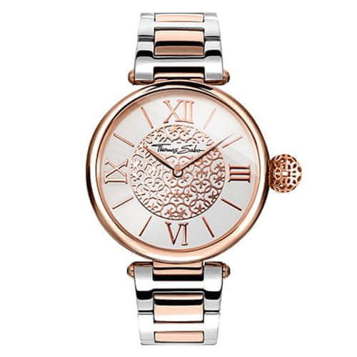 Thomas Sabo Dámské hodinky , WA0257-277-201-38 mm, Watches, stainless steel rose gold-coloured/silver-coloured, mineral glass sapphire coating, stainless steel strap rose gold-coloured/silver-coloured