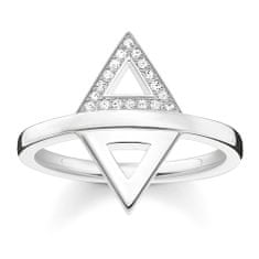 Thomas Sabo Prsten "Trojúhelník" , D_TR0019-725-14-54, Sterling Silver, 925 Sterling silver, white diamond