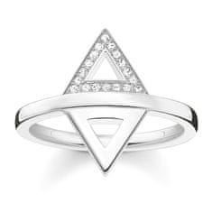 Thomas Sabo Prsten "Trojúhelník" , D_TR0019-725-14-56, Sterling Silver, 925 Sterling silver, white diamond