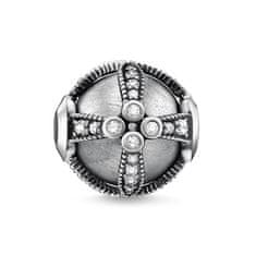 Thomas Sabo Korálek "Královské stříbro" , K0307-643-14, Karma Beads, 925 Sterling silver, blackened, zirconia white