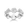 Prsten "Vintage" , D_TR0037-725-14-54, Sterling Silver, 925 Sterling silver, white diamond