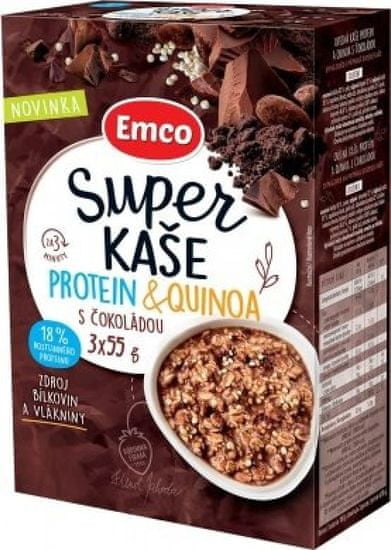 EMCO Super kaše protein a quinoa s čokoládou 14× 3x55 g