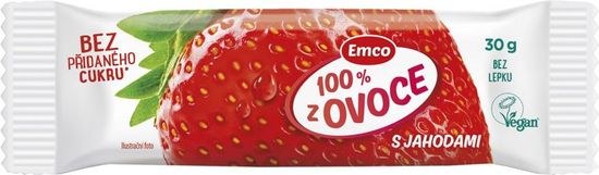 EMCO Tyčinka 100% ovoce jahoda 30× 30 g