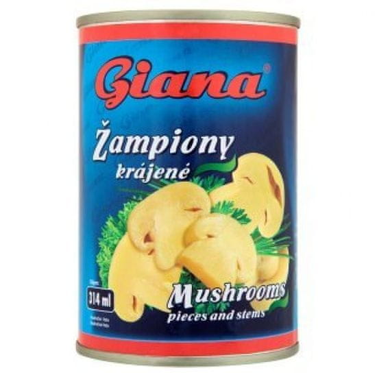 Giana Žampiony krájené 12 x 314 ml