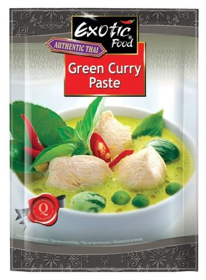 EXOTIC FOOD Authentic Thai Zelená kari pasta 12× 50 g