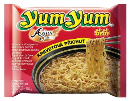 YumYum Instantní nudlová polévka krevetová příchuť 30× 60 g