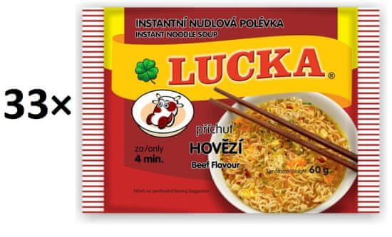 Lucka Instantní nudlová polévka s hovězí příchutí 33× 60g
