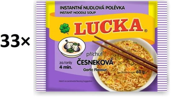 Lucka Instatní nudlová polévka s česnekovou příchutí 33× 60g