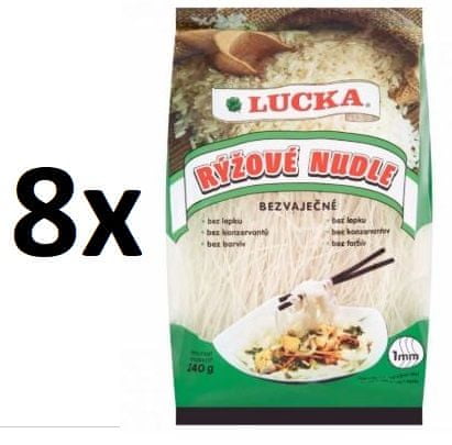 Lucka Rýžové nudle bezlepkové - 1mm 8× 240g