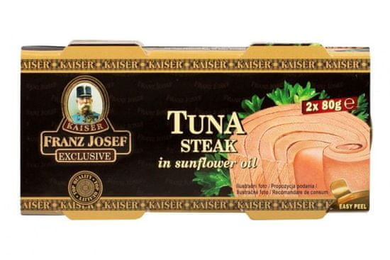 Franz Josef Kaiser Kaiser Exclusive Tuňák steak ve slunečnicovém oleji 24× 2x 80 g