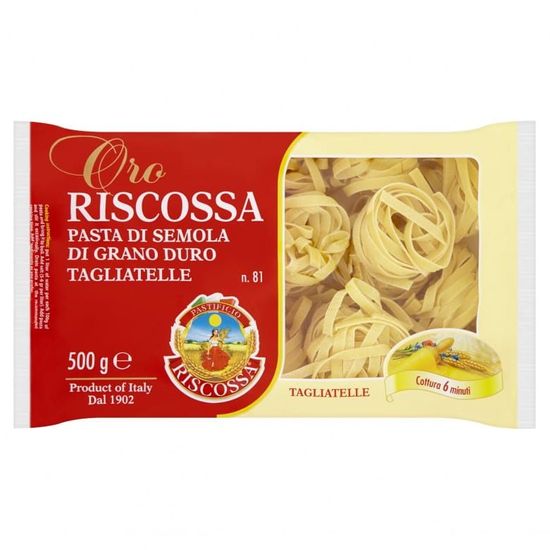 RISCOSSA Tagliatelle semolinové těstoviny bezvaječné 12× 500 g