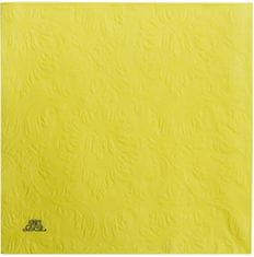 Lene Bjerre Papírové ubrousky UNI žluté, 40 x 40 cm