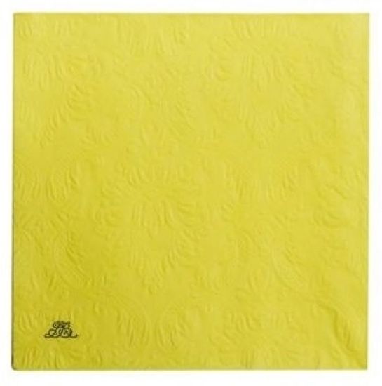 Lene Bjerre Papírové ubrousky UNI žluté, 33 x 33 cm