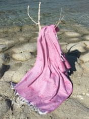 Denizli Concept Plážová osuška FLAMINGO 100x180 cm, růžová, bavlna