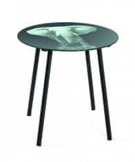 Mørtens Furniture Kulatý stolek Elefa, 41 cm, černá / šedá