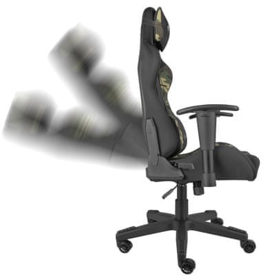 Gamer szék Genesis Nitro 560, állítható ülésmagasság és állítható háttámla dőlésszög