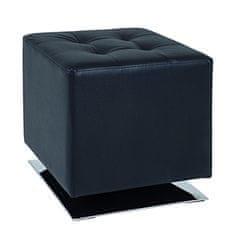 Mørtens Furniture Stolička Josiah, 42 cm, chrom / černá