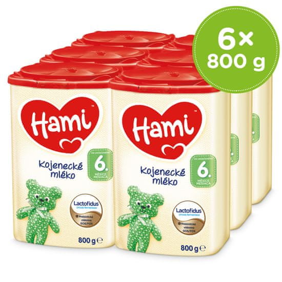 Hami 6+ pokračovací kojenecké mléko 6x 800g