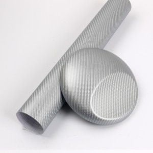 CWFoo 3D Karbonová stříbrná s větší strukturou wrap auto fólie na karoserii
