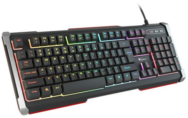 Herní klávesnice Genesis Rhod 400 RGB, barevné LED podsvícení, zóny, efekty