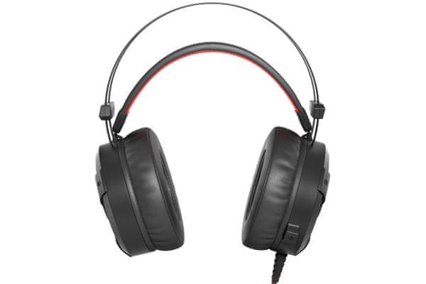 herní sluchátka genesis neon 360 nsg 1107 audio kabel 230 cm metrový adaptér 2 3,5mm vstupy špičkový zvuk 50mm měniče citlivý vestavěný mikrofon koženková čelenka a náušníky pohodlná ovládání na mušli kompatibilní s notebooky usb konektor