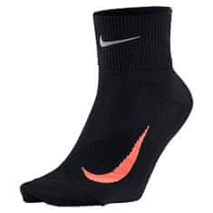 Nike U NK ELT LTWT QT, 30 | RUNNING | ADULT UNISEX | ONE QUARTER SOCK | BLACK/TEAM ORANGE | 12-